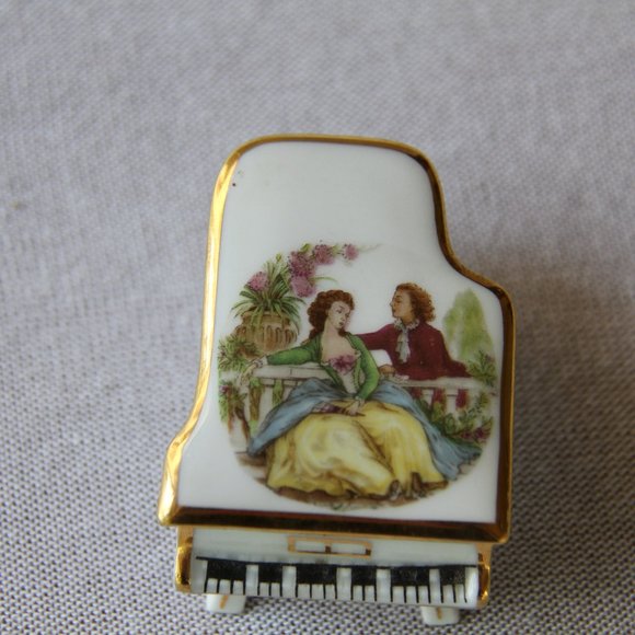 French Made Porcelain Limoges France Piano - Picture 3 of 10
